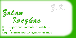 zalan koczkas business card